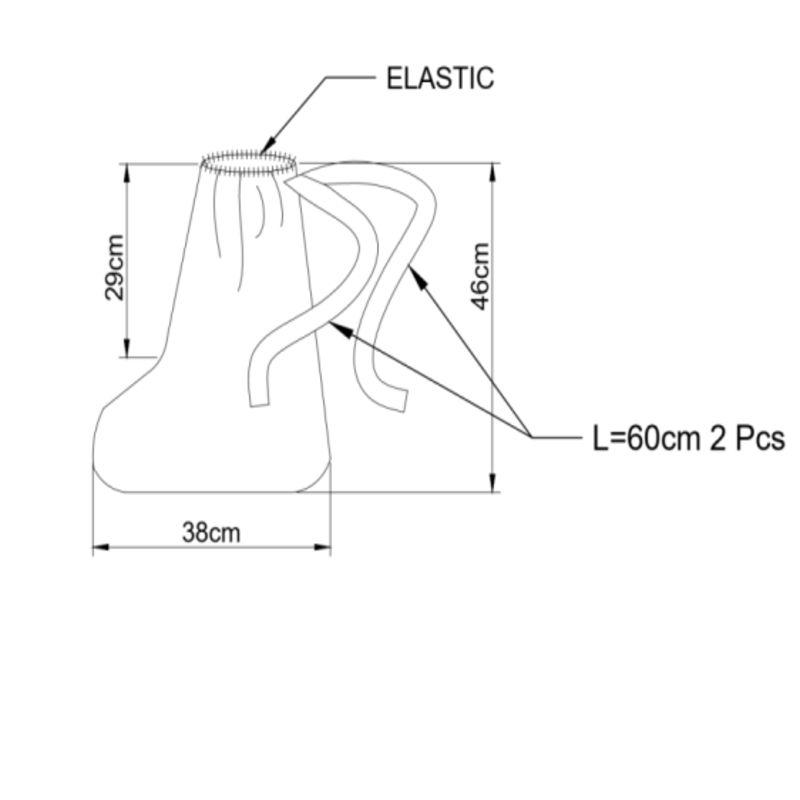 Бахіли медичні високі, спанбонд 30г/м2, одноразові, стерильні